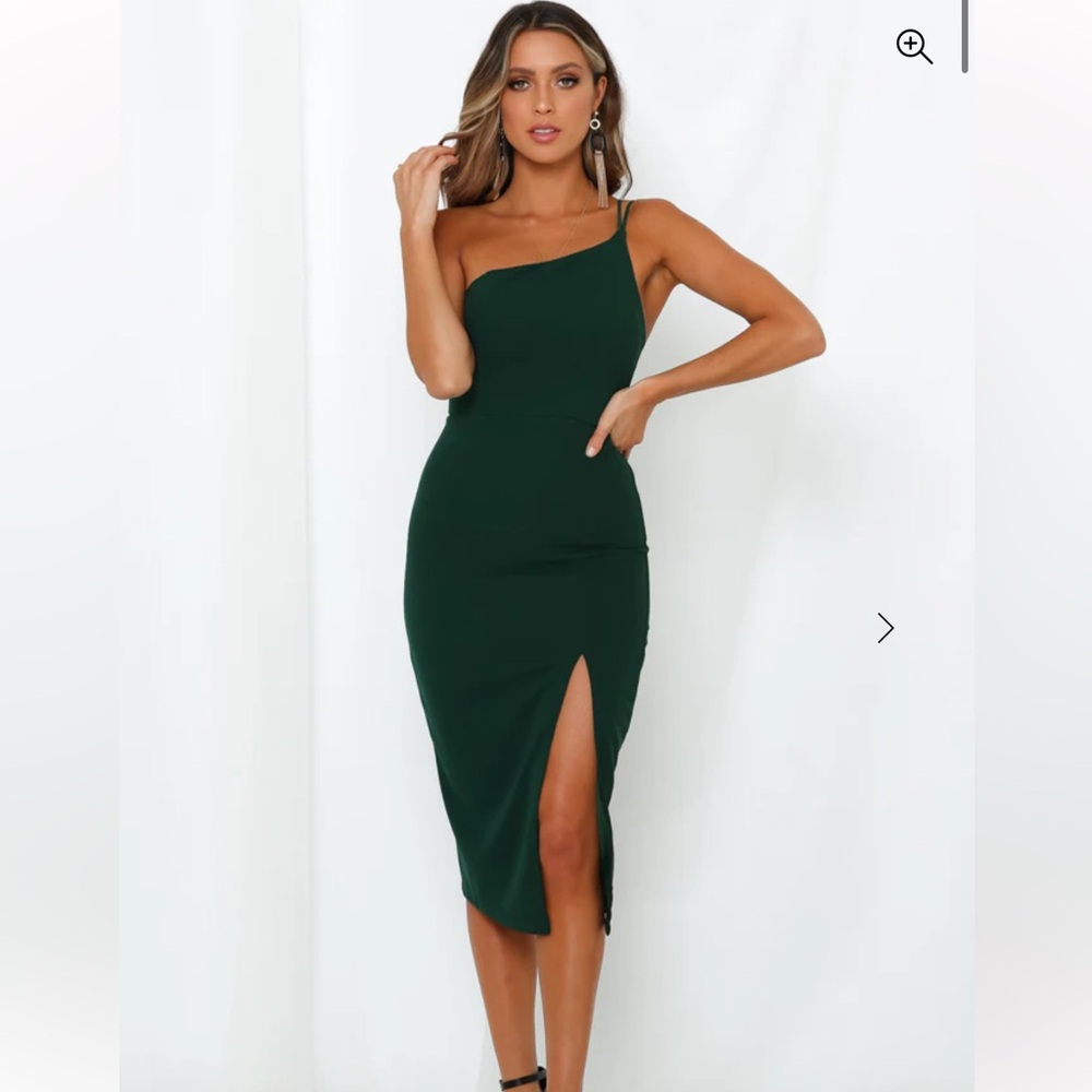 Hello Molly TAKING IT BACK DRESS FOREST GREEN